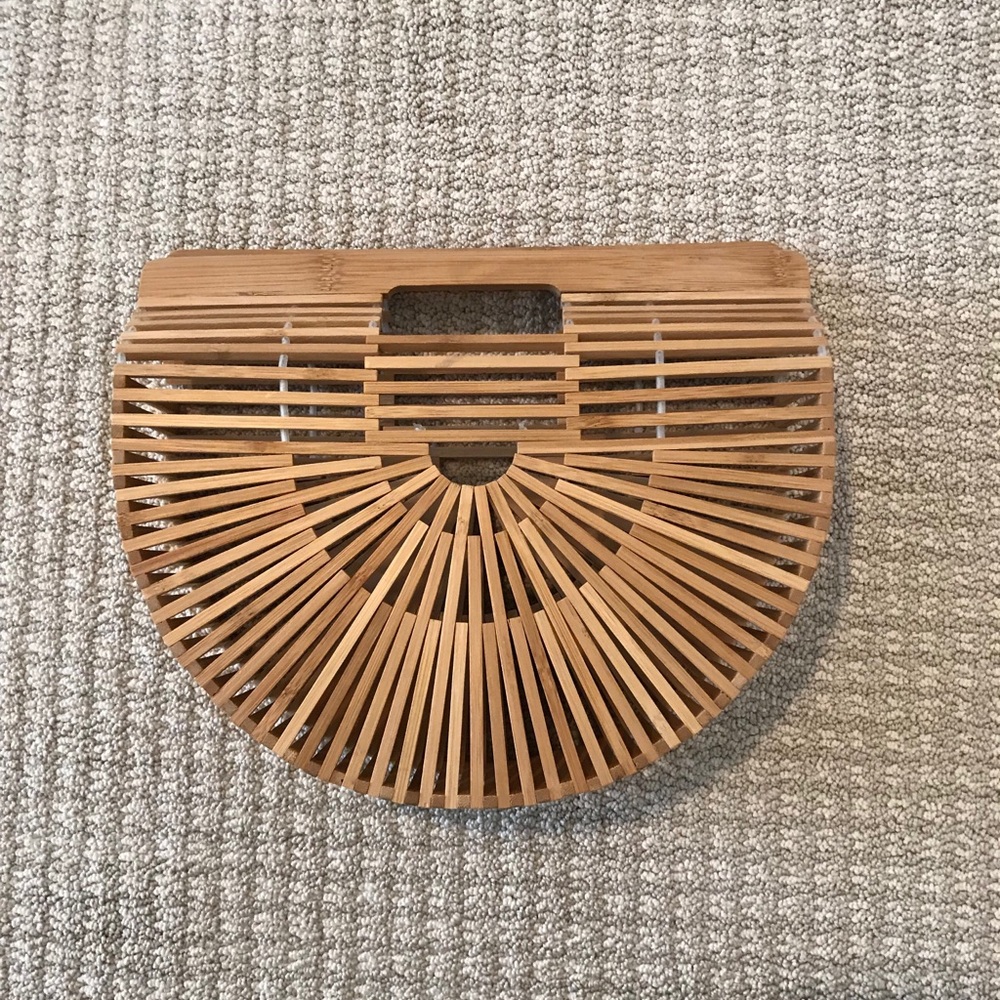 Cult Gaia Small Ark purse clutch in Natural